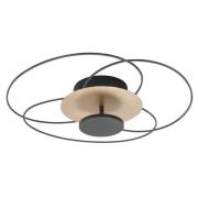 HighLight LED-taklampa Fiore, 2 700 K, svart/guld