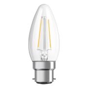 OSRAM LED-kronljus B22d Classic B filament 2,5 W