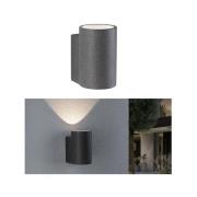 Paulmann Concrea LED-utomhusvägglampa, cylindrisk