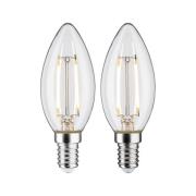 Paulmann LED-ljus E14 2 700 K filament 2-pack