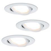 Paulmann Set om 3 LED-Inbyggnadslampor Coin Slim, vit, IP23