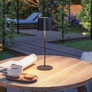 Paulmann LED-batteridriven bordslampa Gilo, svart, plast, IP44