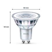 Philips LED-lampa GU10 3,5W 255lm 827 klar 36° 6st