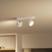 Philips Bracia LED-takspotlight med 2 lampor, vit