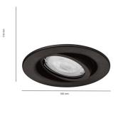 Philips utomhusinbyggnadslampa Fresco, svart, stål, GU10