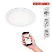 Telefunken Virgo infälld LED-lampa, RGBW, vit, Ø 17 cm