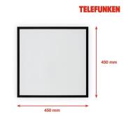 Telefunken LED-panel Magic Helt svart CCT RGB 45x45cm