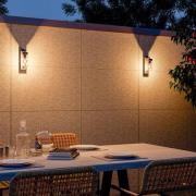 Calex utomhusvägglampa, stål, uttag nedtill, svart