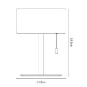 Calex LED-bordslampa, IP44, dragströmbrytare