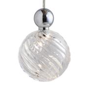 EBB & FLOW Uva L Hängande boll silver klar swirl