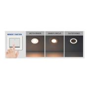 Nordlux LED-takinbyggnadslampa Clyde, varmvit, Ø 8 cm