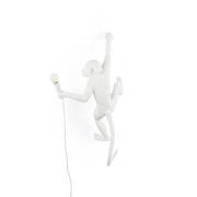 SELETTI LED-dekorerad vägglampa Monkey Lamp, vit, höger