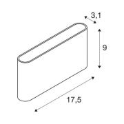 SLV Oval utomhusvägglampa upp/ned CCT 13,5 cm vit