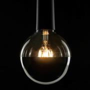 SEGULA LED-glob E27 6,5W 927 toppspeglad silver