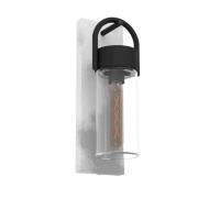 EGLO Carraro utomhusvägglampa, grå/svart/klar