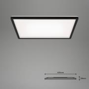 Briloner LED-taklampa Slim smart svart dim CCT 42x42cm