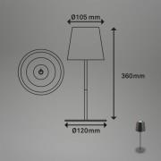 Briloner LED-bordslampa 7507015, antracit RGBW IP44 touchdimmer