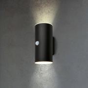 Briloner LED-utomhusvägglampa 3787015, svart, sensor, upp/ner