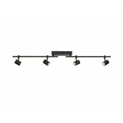 Paul Neuhaus LED-takspotlight Barik, svart, 4 lampor