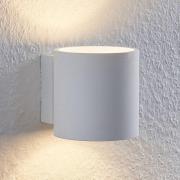 Lindby Mirza vägglampa av aluminium, rund, vit