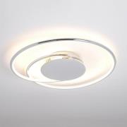 Lindby LED-taklampa Joline, Ø 46 cm, kromfärgad, metall