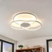 Lindby LED-taklampa Riley, vit, metall, 80 cm, dimbar