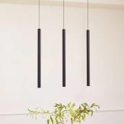 Lindby Skensystem 48V Lumaro, pendel, rörlampa, 3 lampor, svart
