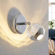 Lucande Kilio LED-spotlight med glasskärm, krom