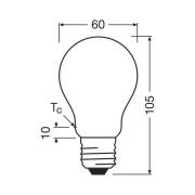 OSRAM traditionell LED-lampa E27 2,2W matt 2 700K 470lm 2er