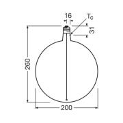 OSRAM LED Vintage Big Globe E27 4,8W 818 Filament brun dimbar