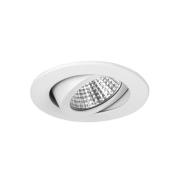 BRUMBERG LED-inbyggnadsspot Seven-R, 2.700 K, vit matt, aluminium