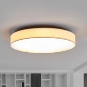 Lindby LED-taklampa Saira, Ø 50 cm, vit, textil