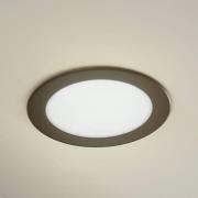 Prios LED-inbyggnadsspot Rida, svart, 14,5 cm, 12 W, CCT