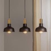 EMIBIG LIGHTING Pendellampa Gubo, 3 lampor, svart