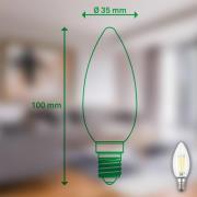 Briloner LED-lampa ljus E14 4W klar 3000K 840 lm energiklass A 2er