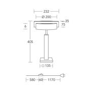 HerzBlut LED-bordslampa Talon, trä, dimbar