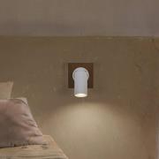 LEDVANCE LED-väggspotlight Mercury GU10, trä/vit