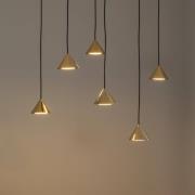 EMIBIG LIGHTING Pendellampa Elit Spider, 6 lampor, guldfärgad, metall