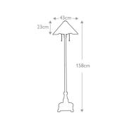 QUOIZEL Inglenook golvlampa, Tiffany-stil, brons, höjd 158 cm