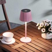 Lindby LED-bordslampa Esali, rosa, metall, IP54