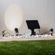 Lindby LED-markspettslampa Malida, set om 3, svart