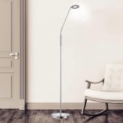 FISCHER & HONSEL LED-golvlampa Dent, CCT, enkel ljuskälla, nickel