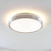 Lindby LED-taklampa Emelie, Ø 35 cm, aluminiumfärgad, metall