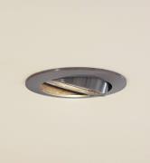 Prios takinbyggnadslampa Fibur, grå, aluminium, Ø 8,2 cm