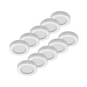 Prios LED-taklampa Edwina, silver, 18 cm, set om 10 st