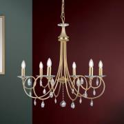 ORION 6 ljuskällor Förgylld takkrona VIOLETTA