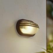 Lindby utomhusvägglampa Adita, svart, ABS, höjd 16,3 cm