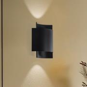 SOLLUX LIGHTING Vägglampa Pako av två stålplattor i svart