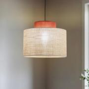 TK Lighting Duo hänglampa, Ø 20 cm, rostbrun/naturbrun, jute