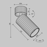 Maytoni Calipso takspotlight, svart, svängbar, GU10